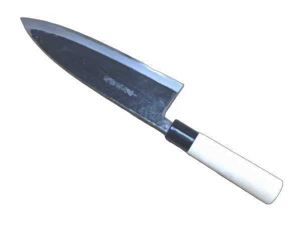 越前数馬 黒打 鮭切まかない方 270粍 片刃 白二鋼 朴小判柄 越前打切り手 日本製