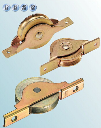 ヨコヅナ ベアリング入 鉄戸車 鉄枠 丸型 40mm HGM-0401 【12個】｜岩内金物店店