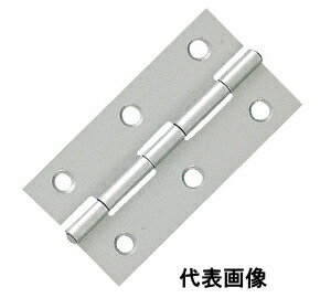 ニシムラ アーチ形印 薄口丁番 64粍 しろがね色塗り付ける (螺旋釘付) No.1510-64S (50枚)【穴数:6】