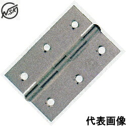 NSK ニシダ産業 SUS304 ステンレス鋼 厚口丁番 102粍 (螺旋釘付) No.827-102 (12枚)【穴数:8】