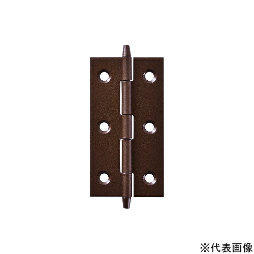 ニシムラ アーチ形印 薄口 ロング丁番 76粍 赤銅色塗り付ける (螺旋釘付) No.1515-76 (50枚)【穴数:8】