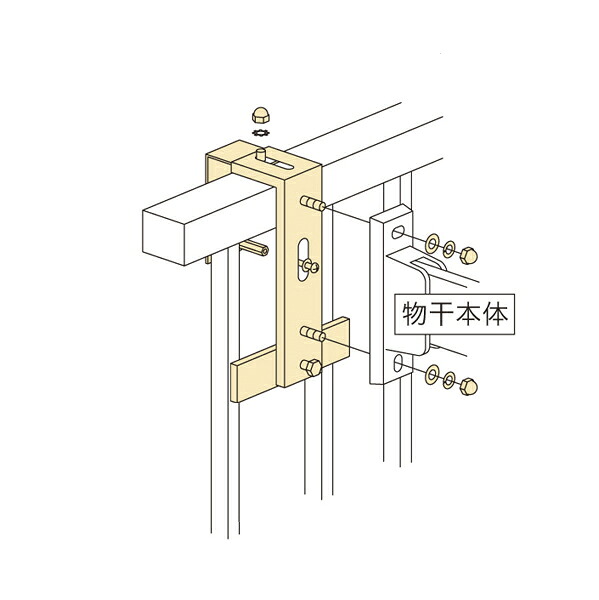 川口技研 ホスクリーン 取付パーツ 笠木付パーツ HP-7B-DB