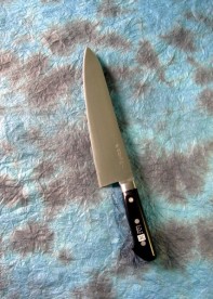 越前数馬 本焼 牛刀 270mm 全鋼 共口金 黒合板柄 日本製