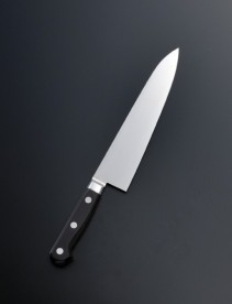 越前数馬 イノックス 本焼 牛刀 210mm 共口金 黒合板柄 INOX 日本製|岩内金物店店