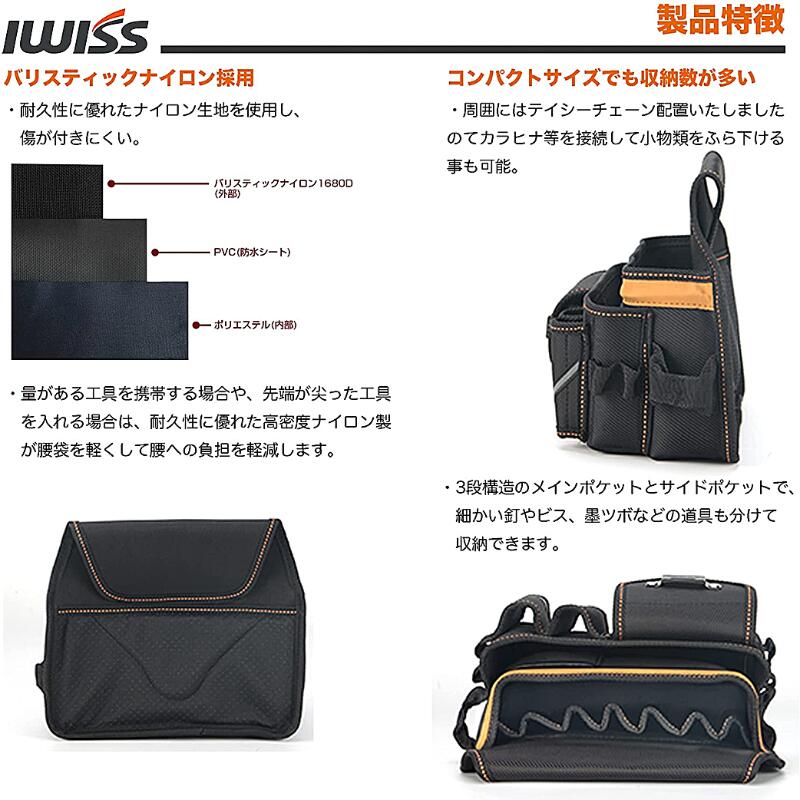 ツールバック 工具 腰袋 電工腰袋 ツールバッグ ウエストポーチ 工具袋 ...