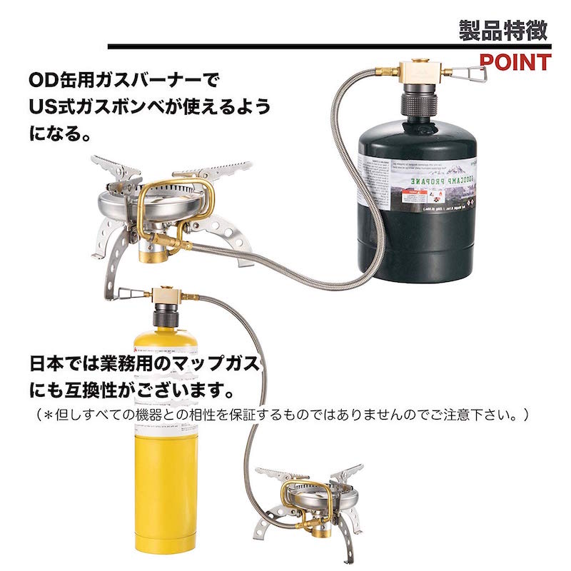 楽天市場 マルチガスアダプター Usプロパンボンベ口金 Cb缶 8680 Od缶口金 詰め替え 互換アダプター Z11 Z15 Z22 Iwiss Tools 楽天市場店