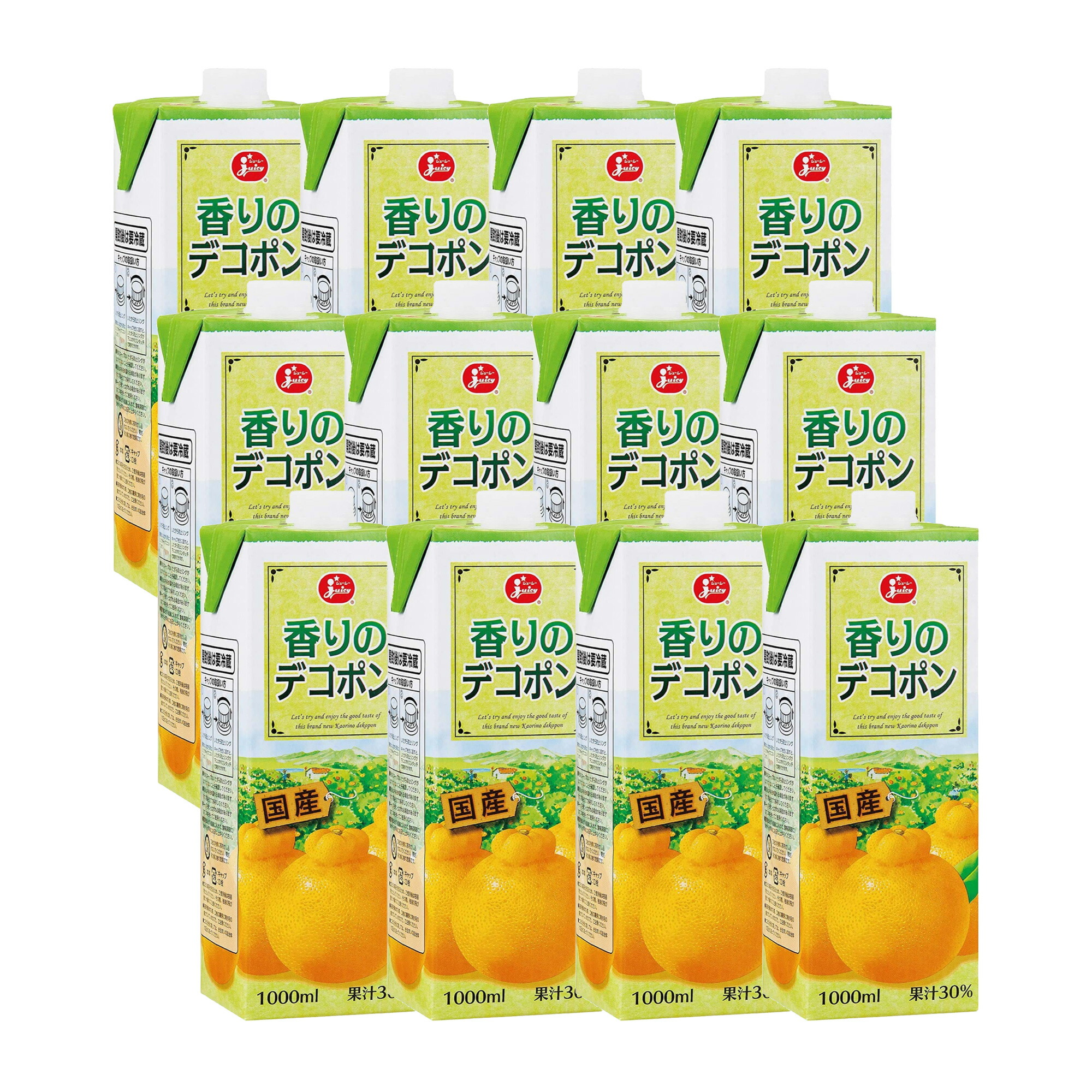 ★匿名配送★送料無料★熊本 デコポンジュース 果汁100% ４箱売り くまもとのデコポンゼリー＆ジュース ゼリー×4個 ゼリーピュア×4
