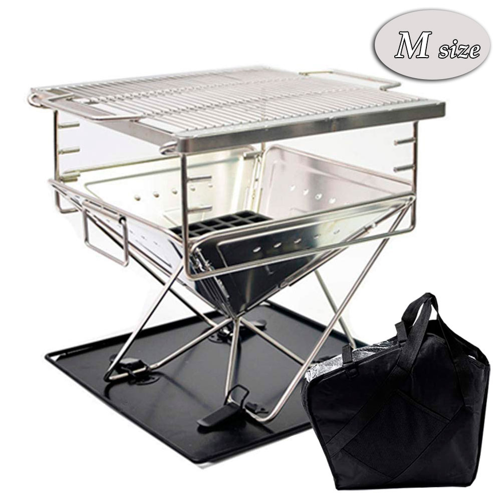 最新人気 Magna マグナ ファイアグリル 高さ5段仕上げ 焚火台 M バーベキューコンロ スターターセット 収納ケース 焼網も ステンレス製 3 4人用 史上最も激安 Dogalmaya Com