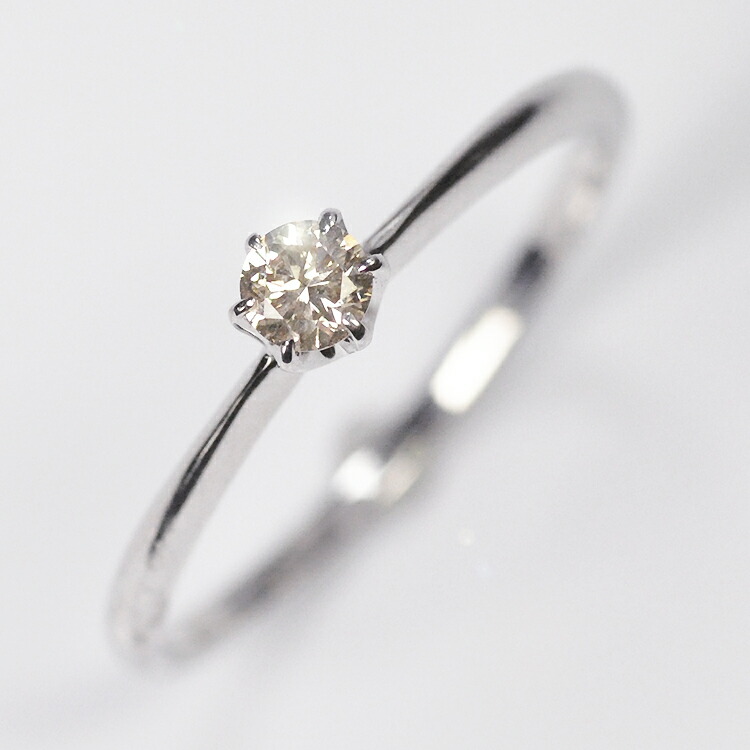 【期間限定】天然ダイヤモンド リング 一粒 0.1ct 婚約指輪 ６本爪 ティファニー爪 プラチナ シルバー925 プロポーズリング 日本製ジュエリー 高級ジュエリーケース付【送料無料】｜癒し通りのアクセサリー屋さん