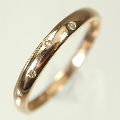 ダイヤモンド リング ピンクゴールド K10PG・ダイヤモンド0.02ct　シンプルリング（指輪） ダイヤモンド指輪 52,536円