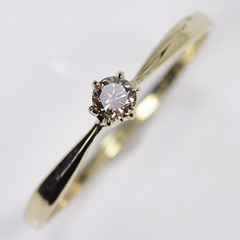 天然ダイヤモンド0.1ct×イエローゴールド ソリティアリング 指輪 【送料無料】【期間限定】【ダイヤモンドリング 婚約指輪 エンゲージリング プロポーズリング】 46,068円