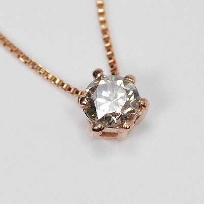 K10PG（ピンクゴールド）・ダイヤモンド0.1ct（SIクラス・鑑別書カード付） スタッドペンダント（ネックレス） 【送料無料】【期間限定】【天然ダイヤモンドネックレス】 41,327円