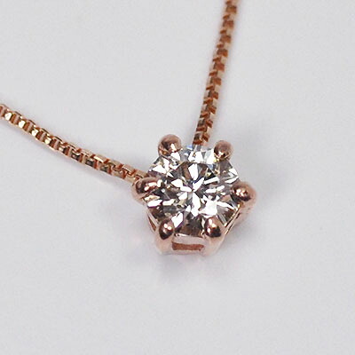 K10PG(ピンクゴールド)・ダイヤモンド0.1ct(VSクラス・H&C・鑑別書カード付) スタッドペンダント(ネックレス) 【送料無料】【期間限定】【ハート&キューピッド】【天然ダイヤモンドネックレス】|癒し通りのアクセサリー屋さん