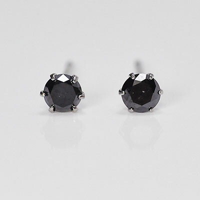 ブラックダイヤモンド ピアス プラチナ・ブラックダイヤ0.2ct スタッドピアス【送料無料】 20,187円