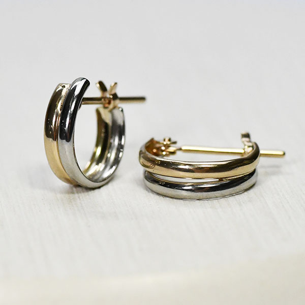 楽天市場】PT900 プラチナ K18 イエローゴールド コンビツイストフープ