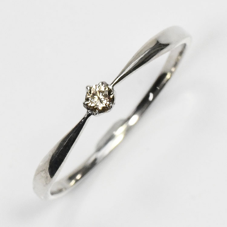 【期間限定】天然ダイヤモンドリング 0.05ct（SIクラス・鑑別書カード付） 一粒リング 婚約指輪 ６本爪 ティファニー爪 プラチナ シルバー925 プロポーズリング 日本製ジュエリー 高級ジュエリーケース付【送料無料】