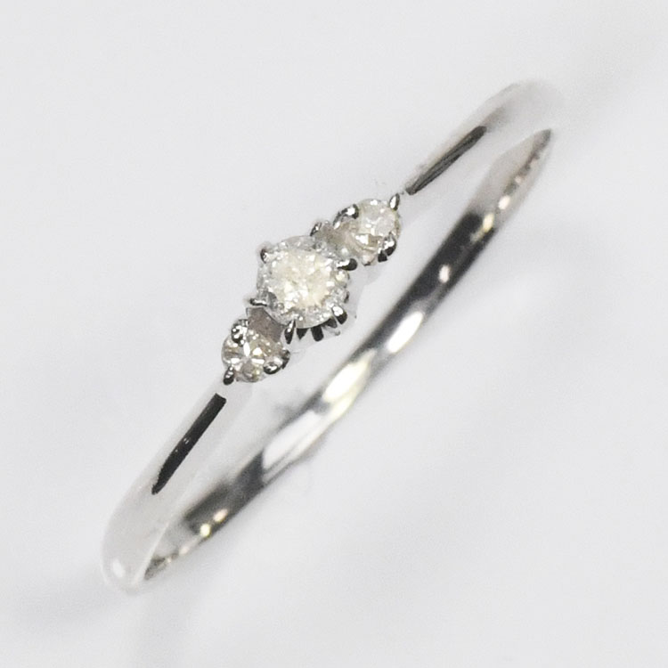 【期間限定】天然ダイヤモンドリング 0.1ct エンゲージ3ストーンリング 婚約指輪 プラチナ シルバー925 プロポーズリング 日本製ジュエリー 高級ジュエリーケース付【送料無料】|癒し通りのアクセサリー屋さん