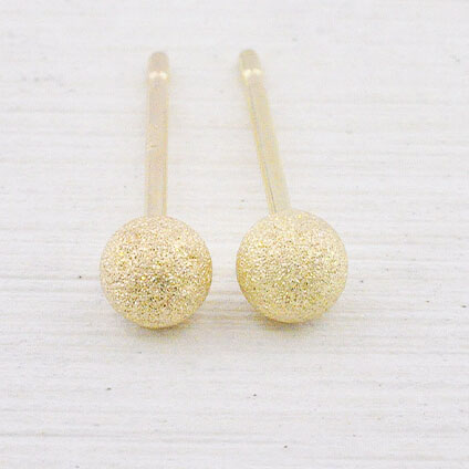 K18 イエローゴールド フラッシュボールピアス 3mm 地金ピアス スタッドピアス 丸玉 定番人気 K18YG