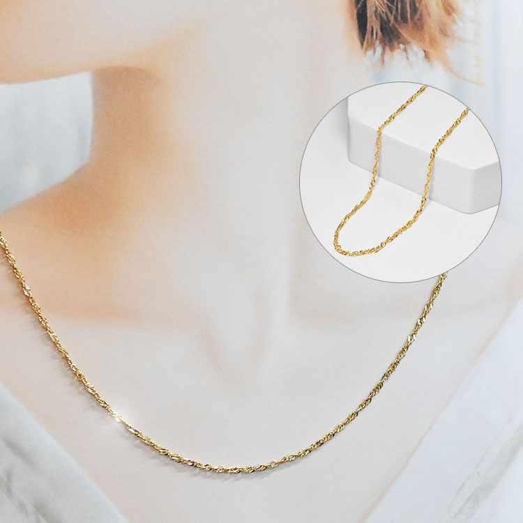 楽天市場】リンク チェーン ネックレス ゴールド 4.5mm アクセサリー