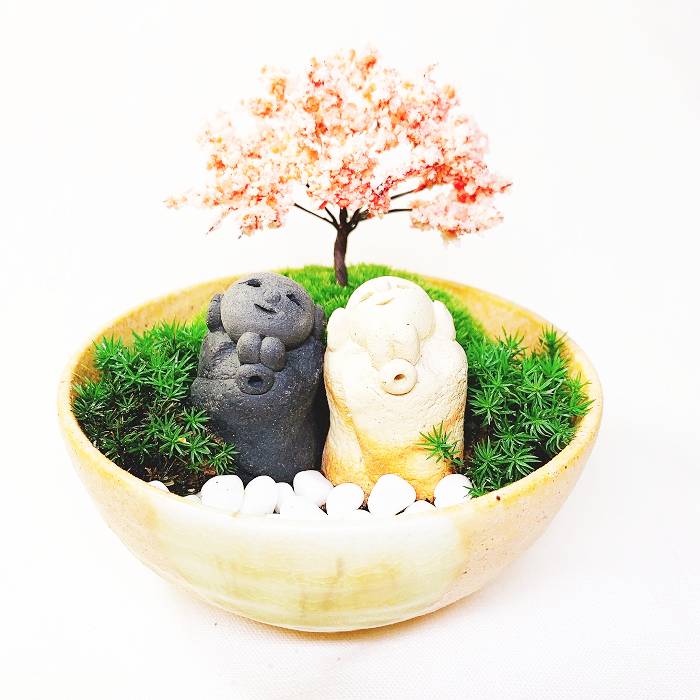 苔テラリウム キット 開運 花見地蔵 苔 苔盆栽 癒し インテリア 和風 玄関飾り プレゼント お祝い 開店祝い 開業祝い 縁起物 長寿祝い Educaps Com Br