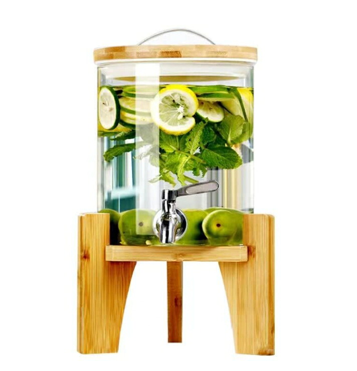 ドリンクサーヴァー 瑠璃 大静電容量1.5L/2.5L/4L/5L 冷水筒 水道の栓付き添い人 水ものポット瑠璃保護することボトルプボトル 梅酒 清涼飲料水 麦酒 バレルディスペンサー 取っておく入れもの 水もの水井戸釣瓶密閉貯蔵タンク (照明ランプ付き添い人)