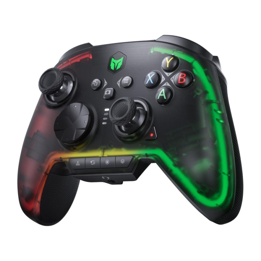【正規品90日間保証】ワイヤレスコントローラー、BIGBIG WON Rainbow 2 Pro PCコントローラー 6軸ジャイロセンサー、ホール効果トリガー、ALPSジョイスティック、カスタムボタン、3.5mm|サリジア