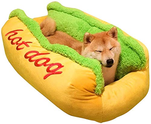 ペットベッド ホットドッグ 猫ベッド 犬ベッド マット クッション 犬用 猫用 ふわふわ あったか 柔らかい もこもこ ふんわり 可愛い ペット用品 室内用
