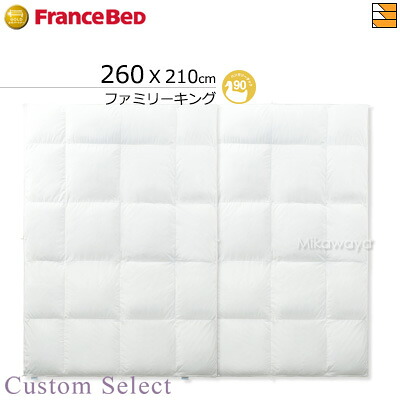 【ファミリーキング 1枚タイプ】【受注生産】【フランスベッドから直送】羽毛布団 フランスベッド 掛け布団 カスタムセレクト羽毛ふとん CS-05 1枚タイプ ハンガリーダック90 ファミリーキング フランスベッド 公式 ゴールドパートナーショップ FC1799
