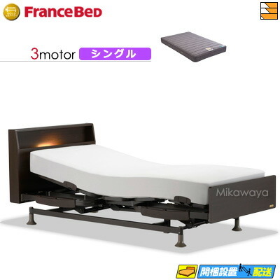 【今ならフランスベッドのシーツが貰える】【シングル】【マットレス付】 【お届けは設置まで】フランスベッド レステックス 103C 3モーター RX-THF マットレス付き シングル 電動ベッド FC1858｜三河屋