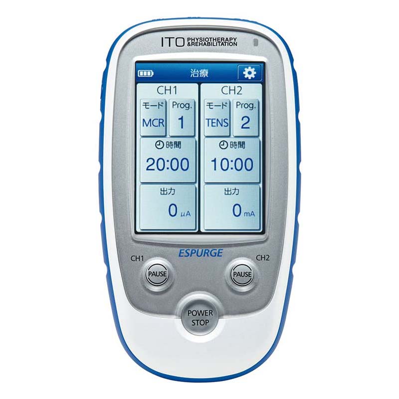 伊藤超短波 イトー ESPURGE 低周波治療器 (JMDNコード：35372000) ITO 鎮痛 TENS EMS MCR 充電 快適操作 マイクロカレント+徒手療法｜在宅医療品が豊富～ハートプラス