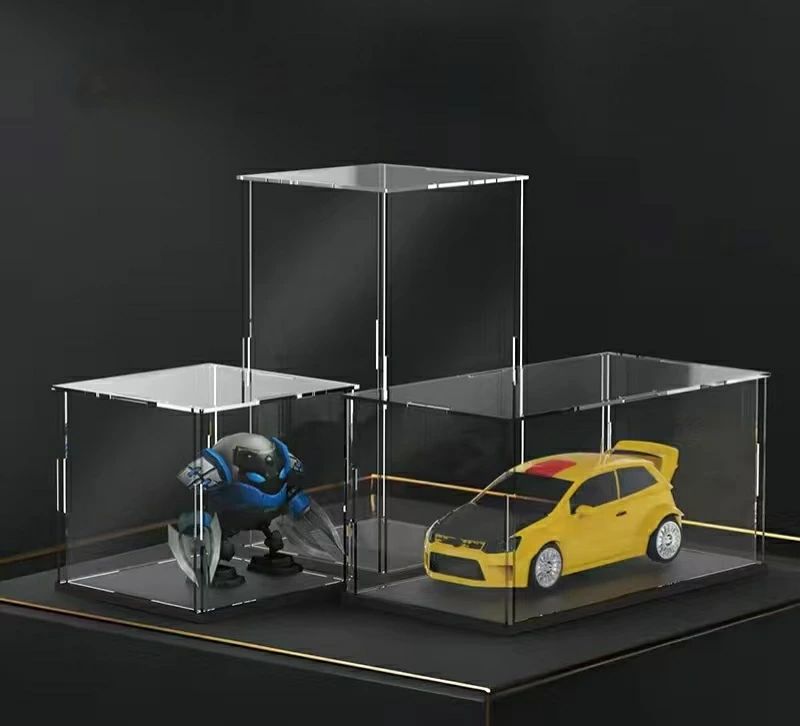 アクリルケース フィギュアケース ディスプレイケース コレクションケース 模型箱 透明箱 組み立て 大型 ブロック展示 防塵 長さ40cm幅4｜IZAMストア
