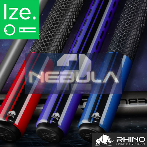 【お買い物マラソン ポイント2倍】RHINO ライノ ビリヤード カーボンキュー 【NEBULA2】スポーツグリップシリーズ // グレー / パープル / レッド / ブルー // 正規品 日本正規代理店 直輸入 即日発送 プロテーパー ラジアルピン カーボンシャフト / シャフト径12.4mm｜アイズドット店 49,500円