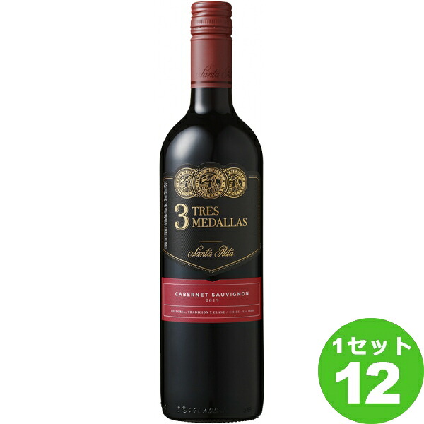サッポロ スリー・メダルズ　カベルネ・ソーヴィニヨン 赤ワイン チリ　750ml×12本 ワイン【送料無料※一部地域は除く】