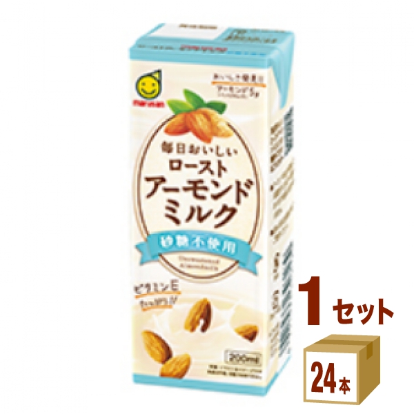 マルサンアイ 毎日おいしいローストアーモンドミルク 砂糖不使用 200ml×24本×1ケース 24本 飲料 ランキング総合1位