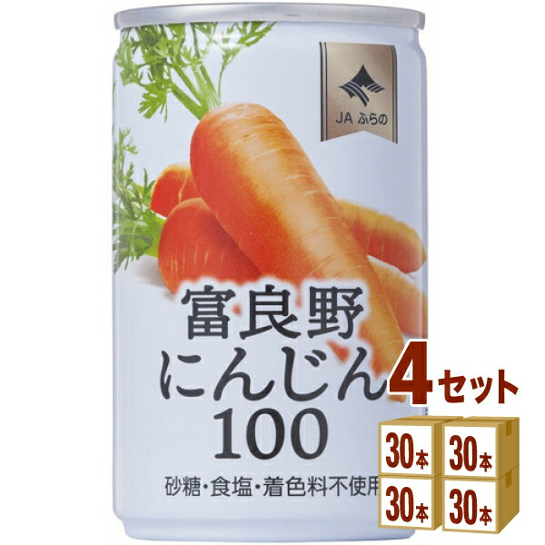 ふらの農業協同組合 富良野 にんじん ジュース 100 160ml&times;30本&times;4ケース (120本) 飲料 野菜ジュース【送料無料※一部地域は除く】 まとめ買い 野菜ジュース 無塩 JAふらの｜イズミックワールド 8,988円
