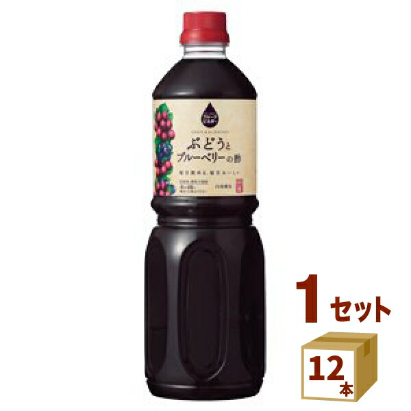 内堀醸造 フルーツビネガー ぶどうとブルーベリーの酢 1000ml×12本 飲料【送料無料※一部地域は除く】