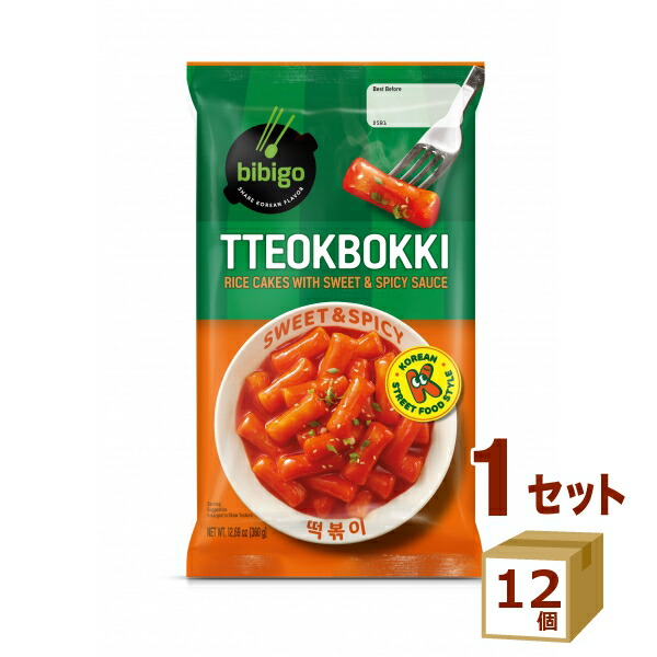 CJフーズ bibigo ビビゴ トッポッキ オリジナル トッポギ 360g×12個【送料無料※一部地域は除く】