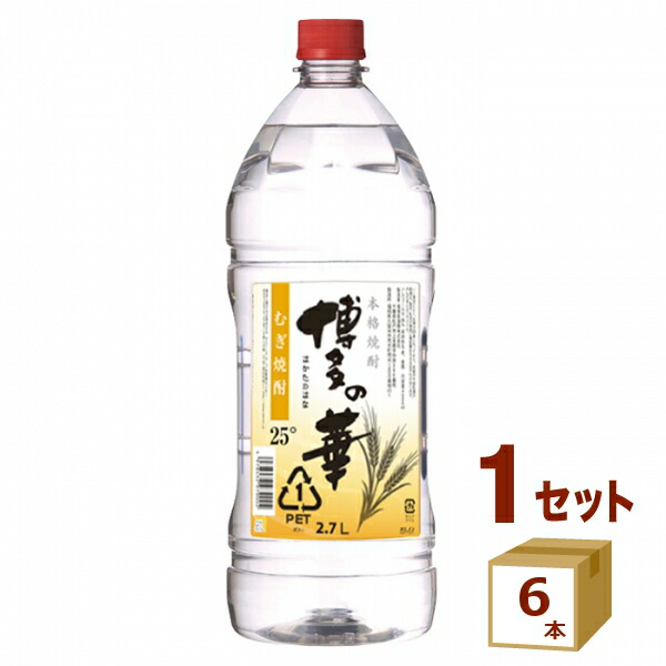 福徳長酒類 本格麦焼酎 博多の華むぎ 25% 2.7L 2700ml×6本【送料無料※一部地域は除く】|イズミックワールド