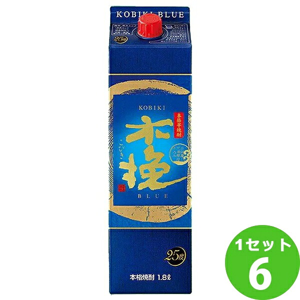 雲海酒造（宮崎） いも焼酎 木挽ブルー２５゜パック 1800 ml&times;6本 焼酎【送料無料※一部地域は除く】倉庫｜イズミックワールド