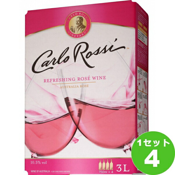 1本 2 313円 税込 ロッシ ロッシ ワイン バッグインボックス ロゼ ロゼワイン サントリー サントリー ロゼワイン 取り寄せ品 3000ml 4本 送料無料 一部地域は除く カリフォルニア イズミックワールド２号店 カルロ メーカー在庫次第となります