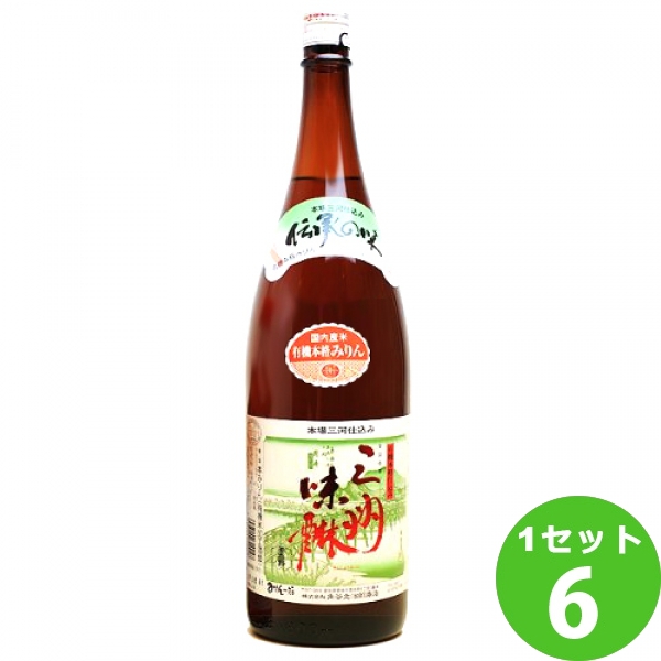 角谷文治郎商店 有機三州味醂 有機本格仕込み 愛知県1800 ml×6本 調味料 【日本産】