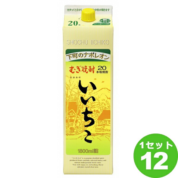 三和酒類(大分) 麦焼酎 いいちこ20゜パック 1800ml×12本 焼酎
