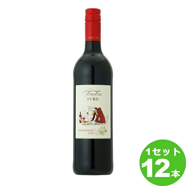【要エントリー全品P10倍＆200円クーポン】スマイル トゥトゥ イーヴル 赤 Toutou Ivre Rouge 750ml ×１２本 フランス/ラングドック ルーション ワイン【送料無料※一部地域は除く】