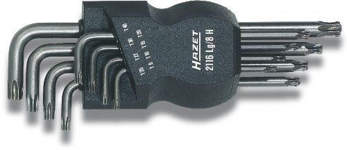 HAZET(ハゼット) 鍵書き割り トルクスL型 黒いこと 2116LG/8H