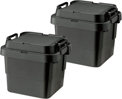 栗鼠(RISU) 納めるボックス席 トランクカーゴ 30L 黒いこと 日本製 TC-30S 2個仕掛ける 入れもの ボックス席 スタッキング 室外納める