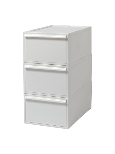 ライクイット (like-it) 収納ボックス 約幅32×奥52×高62.6cm 日本製 クローゼットシステム 引出し (M) 3個組 オールホ