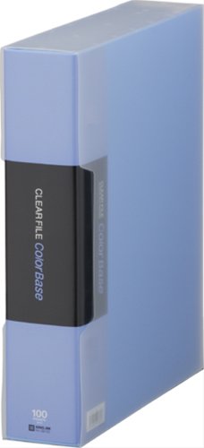 キングジム クリアファイル カラーベース クイント 100ポケット A4タテ 青 132-5C-B