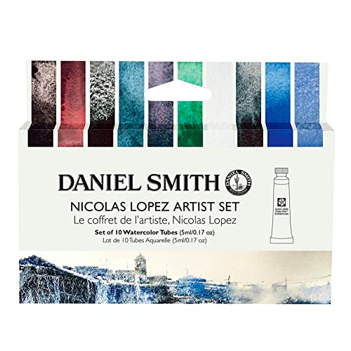 ダニエルスミス(Daniel Smith) 透明水彩絵具 エキストラファイン ニコラス・ロペス アーティスト 10色セット 5m(2号) 285