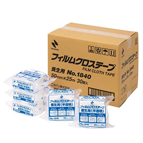 ニチバン 養生テープ フィルムクロス テープ 50mm&times;25m巻 半透明 30巻 1840-50AZ30P｜ショップ泉嘉