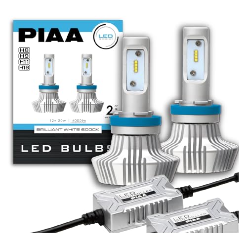 PIAA(ピア) ヘッドライト・フォグランプ用 LEDバルブ 6000Kシリーズ 4000lm H8・H9・H11・H16 12V 20W車検対
